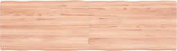 vidaXL - Tafelblad - natuurlijke - rand - 140x40x(2-4) - cm - eikenhout - lichtbruin