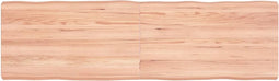 vidaXL - Tafelblad - natuurlijke - rand - 140x40x(2-6)cm - eikenhout - lichtbruin