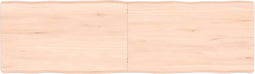 vidaXL - Tafelblad - natuurlijke - rand - 140x40x(2-6) - cm - massief - eikenhout