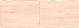 vidaXL - Tafelblad - natuurlijke - rand - 140x50x(2-6) - cm - massief - eikenhout