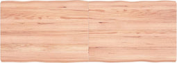 vidaXL - Tafelblad - natuurlijke - rand - 140x50x(2-6) - cm - eikenhout - lichtbruin