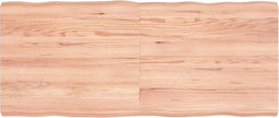 vidaXL - Tafelblad - natuurlijke - rand - 140x60x(2-6) - cm - eikenhout - lichtbruin