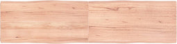 vidaXL - Tafelblad - natuurlijke - rand - 160x40x(2-4) - cm - eikenhout - lichtbruin