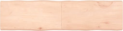 vidaXL - Tafelblad - natuurlijke - rand - 160x40x(2-6) - cm - massief - eikenhout