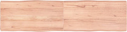 vidaXL - Tafelblad - natuurlijke - rand - 160x40x(2-6) - cm - eikenhout - lichtbruin