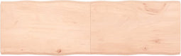 vidaXL - Tafelblad - natuurlijke - rand - 160x50x(2-6) - cm - massief - eikenhout