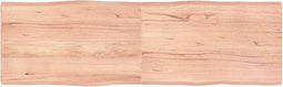 vidaXL - Tafelblad - natuurlijke - rand - 160x50x(2-6) - cm - eikenhout - lichtbruin