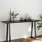 vidaXL - Tafelblad - natuurlijke - rand - 160x60x(2-4)cm - eikenhout - donkerbruin