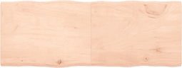 vidaXL - Tafelblad - natuurlijke - rand - 160x60x(2-4) - cm - massief - eikenhout