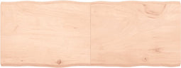 vidaXL - Tafelblad - natuurlijke - rand - 160x60x(2-6) - cm - massief - eikenhout