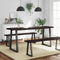 vidaXL - Tafelblad - natuurlijke - rand - 180x40x(2-4)cm - eikenhout - donkerbruin