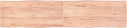 vidaXL - Tafelblad - natuurlijke - rand - 180x40x(2-4) - cm - eikenhout - lichtbruin