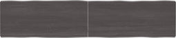 vidaXL - Tafelblad - natuurlijke - rand - 180x40x(2-6)cm - eikenhout - donkerbruin