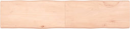 vidaXL - Tafelblad - natuurlijke - rand - 180x40x(2-6) - cm - massief - eikenhout