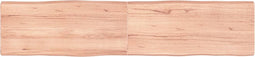 vidaXL - Tafelblad - natuurlijke - rand - 180x40x(2-6) - cm - eikenhout - lichtbruin