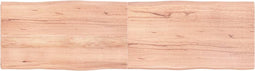 vidaXL - Tafelblad - natuurlijke - rand - 180x50x(2-4) - cm - eikenhout - lichtbruin