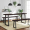 vidaXL - Tafelblad - natuurlijke - rand - 180x60x(2-4)cm - eikenhout - donkerbruin