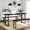 vidaXL - Tafelblad - natuurlijke - rand - 180x60x(2-6)cm - eikenhout - donkerbruin