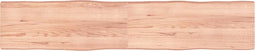 vidaXL - Tafelblad - natuurlijke - rand - 200x40x(2-6) - cm - eikenhout - lichtbruin