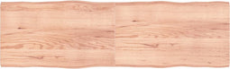 vidaXL - Tafelblad - natuurlijke - rand - 200x60x(2-6)cm - eikenhout - lichtbruin