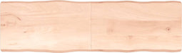 vidaXL - Tafelblad - natuurlijke - rand - 200x60x(2-6) - cm - massief - eikenhout