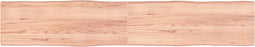 vidaXL - Tafelblad - natuurlijke - rand - 220x40x(2-4) - cm - eikenhout - lichtbruin
