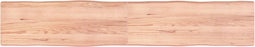 vidaXL - Tafelblad - natuurlijke - rand - 220x40x(2-6) - cm - eikenhout - lichtbruin