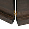 vidaXL - Tafelblad - natuurlijke - rand - 220x60x(2-4)cm - eikenhout - donkerbruin