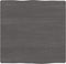 vidaXL - Tafelblad - natuurlijke - rand - 40x40x(2-4) - cm - eikenhout - donkerbruin