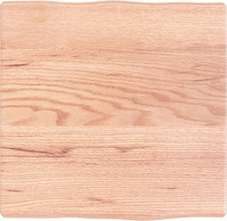 vidaXL - Tafelblad - natuurlijke - rand - 40x40x(2-4) - cm - eikenhout - lichtbruin