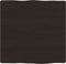 vidaXL - Tafelblad - natuurlijke - rand - 40x40x(2-4) - cm - eikenhout - donkerbruin