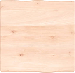 vidaXL - Tafelblad - natuurlijke - rand - 40x40x(2-4) - cm - massief - eikenhout