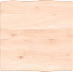 vidaXL - Tafelblad - natuurlijke - rand - 40x40x2 - cm - massief - eikenhout