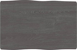 vidaXL - Tafelblad - natuurlijke - rand - 60x40x(2-4) - cm - eikenhout - donkerbruin