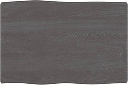vidaXL - Tafelblad - natuurlijke - rand - 60x40x(2-6) - cm - eikenhout - donkerbruin