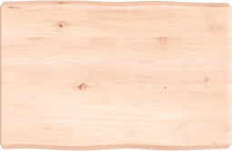 vidaXL - Tafelblad - natuurlijke - rand - 60x40x(2-6) - cm - massief - eikenhout