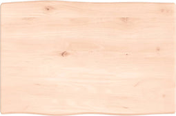 vidaXL - Tafelblad - natuurlijke - rand - 60x40x2 - cm - massief - eikenhout