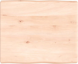vidaXL - Tafelblad - natuurlijke - rand - 60x50x(2-6) - cm - massief - eikenhout