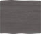 vidaXL - Tafelblad - natuurlijke - rand - 60x50x2 - cm - eikenhout - donkerbruin