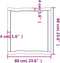 vidaXL - Tafelblad - natuurlijke - rand - 60x60x(2-4) - cm - eikenhout - donkerbruin