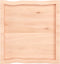 vidaXL - Tafelblad - natuurlijke - rand - 60x60x(2-4) - cm - massief - eikenhout