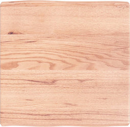 vidaXL - Tafelblad - natuurlijke - rand - 60x60x(2-6) - cm - eikenhout - lichtbruin