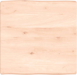 vidaXL - Tafelblad - natuurlijke - rand - 60x60x(2-6) - cm - massief - eikenhout