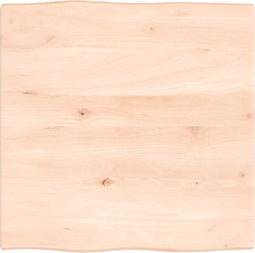 vidaXL - Tafelblad - natuurlijke - rand - 60x60x2 - cm - massief - eikenhout