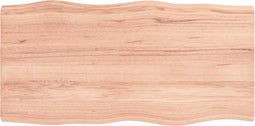 vidaXL - Tafelblad - natuurlijke - rand - 80x40x(2-4) - cm - eikenhout - lichtbruin