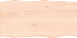 vidaXL - Tafelblad - natuurlijke - rand - 80x40x2 - cm - massief - eikenhout