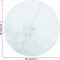 vidaXL - Tafelblad - Ø30x0,8 - cm - gehard - glas - met - marmerontwerp - wit