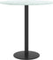 vidaXL - Tafelblad - Ø40x0,8 - cm - gehard - glas - met - marmeren - design - wit