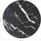 vidaXL - Tafelblad - Ø40x0,8 - cm - gehard - glas - met - marmeren - design - zwart