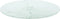 vidaXL - Tafelblad - Ø40x0,8 - cm - gehard - glas - met - marmeren - design - wit